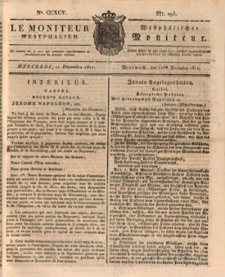 Le Moniteur westphalien = Westphälischer Moniteur (Le Moniteur westphalien) Mittwoch 11. Dezember 1811