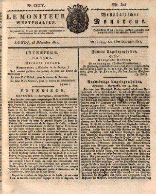 Le Moniteur westphalien = Westphälischer Moniteur (Le Moniteur westphalien) Montag 23. Dezember 1811