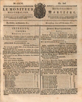 Le Moniteur westphalien = Westphälischer Moniteur (Le Moniteur westphalien) Dienstag 24. Dezember 1811