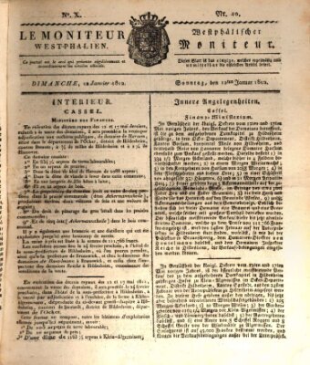 Le Moniteur westphalien = Westphälischer Moniteur (Le Moniteur westphalien) Sonntag 12. Januar 1812