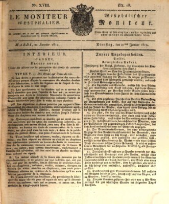 Le Moniteur westphalien = Westphälischer Moniteur (Le Moniteur westphalien) Dienstag 21. Januar 1812