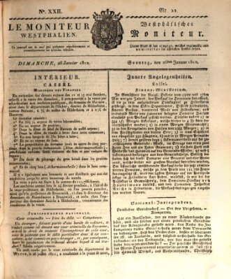 Le Moniteur westphalien = Westphälischer Moniteur (Le Moniteur westphalien) Sonntag 26. Januar 1812