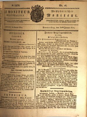 Le Moniteur westphalien = Westphälischer Moniteur (Le Moniteur westphalien) Donnerstag 30. Januar 1812