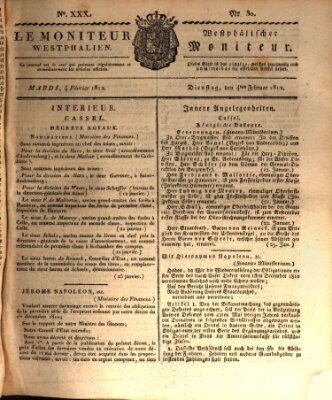 Le Moniteur westphalien = Westphälischer Moniteur (Le Moniteur westphalien) Dienstag 4. Februar 1812