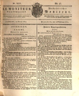 Le Moniteur westphalien = Westphälischer Moniteur (Le Moniteur westphalien) Samstag 22. Februar 1812