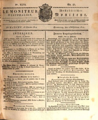 Le Moniteur westphalien = Westphälischer Moniteur (Le Moniteur westphalien) Sonntag 23. Februar 1812