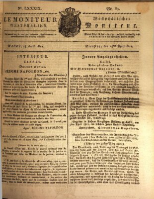 Le Moniteur westphalien = Westphälischer Moniteur (Le Moniteur westphalien) Dienstag 14. April 1812