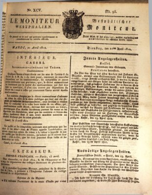 Le Moniteur westphalien = Westphälischer Moniteur (Le Moniteur westphalien) Dienstag 21. April 1812