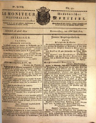 Le Moniteur westphalien = Westphälischer Moniteur (Le Moniteur westphalien) Donnerstag 23. April 1812