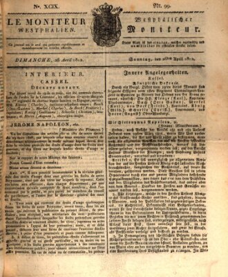 Le Moniteur westphalien = Westphälischer Moniteur (Le Moniteur westphalien) Sonntag 26. April 1812