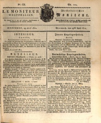 Le Moniteur westphalien = Westphälischer Moniteur (Le Moniteur westphalien) Mittwoch 29. April 1812