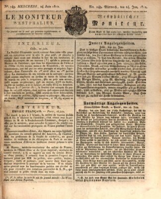 Le Moniteur westphalien = Westphälischer Moniteur (Le Moniteur westphalien) Mittwoch 24. Juni 1812