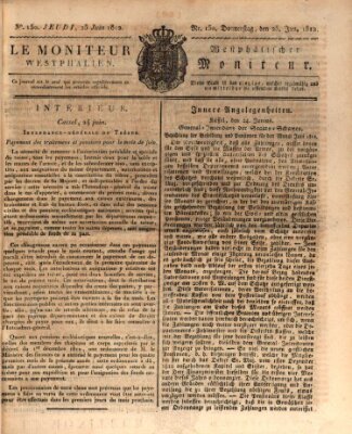 Le Moniteur westphalien = Westphälischer Moniteur (Le Moniteur westphalien) Donnerstag 25. Juni 1812