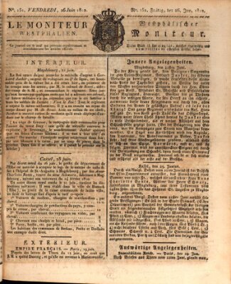 Le Moniteur westphalien = Westphälischer Moniteur (Le Moniteur westphalien) Freitag 26. Juni 1812