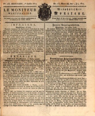 Le Moniteur westphalien = Westphälischer Moniteur (Le Moniteur westphalien) Mittwoch 1. Juli 1812