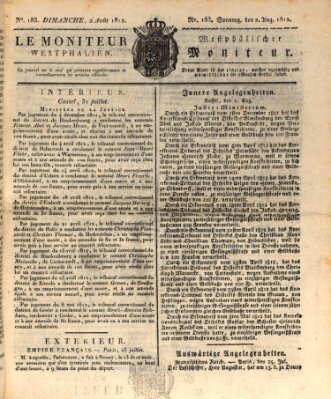 Le Moniteur westphalien = Westphälischer Moniteur (Le Moniteur westphalien) Sonntag 2. August 1812