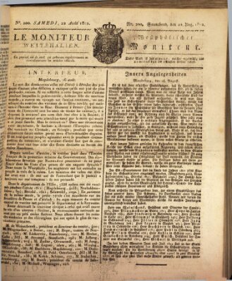 Le Moniteur westphalien = Westphälischer Moniteur (Le Moniteur westphalien) Samstag 22. August 1812