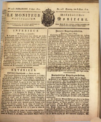 Le Moniteur westphalien = Westphälischer Moniteur (Le Moniteur westphalien) Sonntag 6. September 1812