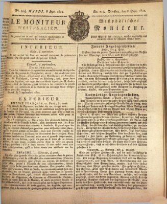 Le Moniteur westphalien = Westphälischer Moniteur (Le Moniteur westphalien) Dienstag 8. September 1812