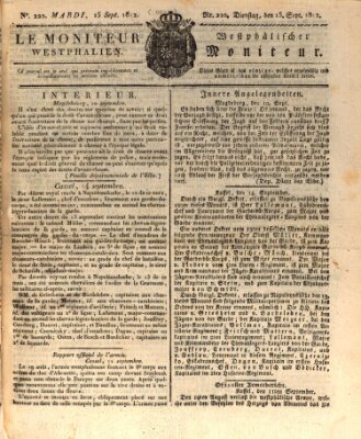 Le Moniteur westphalien = Westphälischer Moniteur (Le Moniteur westphalien) Dienstag 15. September 1812