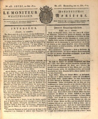 Le Moniteur westphalien = Westphälischer Moniteur (Le Moniteur westphalien) Donnerstag 22. Oktober 1812