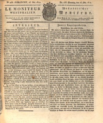 Le Moniteur westphalien = Westphälischer Moniteur (Le Moniteur westphalien) Sonntag 25. Oktober 1812