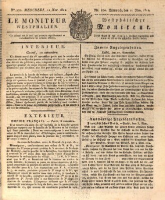 Le Moniteur westphalien = Westphälischer Moniteur (Le Moniteur westphalien) Mittwoch 11. November 1812