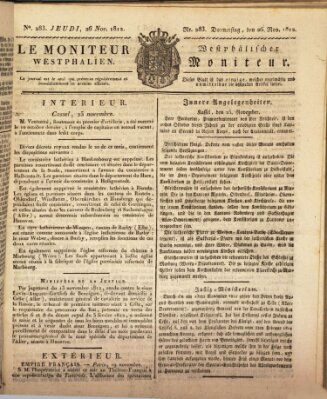 Le Moniteur westphalien = Westphälischer Moniteur (Le Moniteur westphalien) Donnerstag 26. November 1812