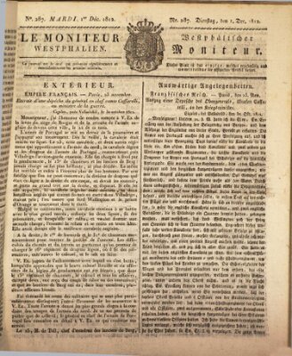 Le Moniteur westphalien = Westphälischer Moniteur (Le Moniteur westphalien) Dienstag 1. Dezember 1812