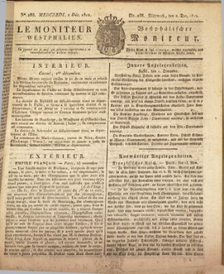 Le Moniteur westphalien = Westphälischer Moniteur (Le Moniteur westphalien) Mittwoch 2. Dezember 1812