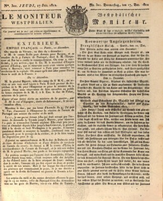 Le Moniteur westphalien = Westphälischer Moniteur (Le Moniteur westphalien) Donnerstag 17. Dezember 1812