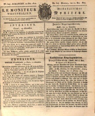 Le Moniteur westphalien = Westphälischer Moniteur (Le Moniteur westphalien) Sonntag 20. Dezember 1812