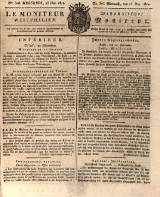 Le Moniteur westphalien = Westphälischer Moniteur (Le Moniteur westphalien) Mittwoch 23. Dezember 1812