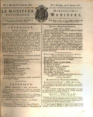 Le Moniteur westphalien = Westphälischer Moniteur (Le Moniteur westphalien) Dienstag 5. Januar 1813