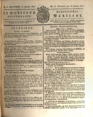 Le Moniteur westphalien = Westphälischer Moniteur (Le Moniteur westphalien) Mittwoch 13. Januar 1813