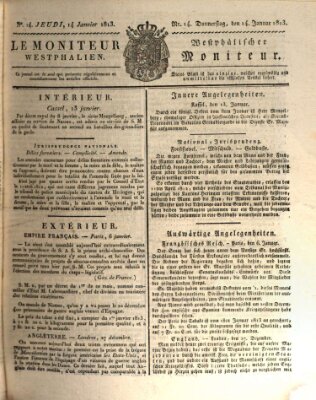 Le Moniteur westphalien = Westphälischer Moniteur (Le Moniteur westphalien) Donnerstag 14. Januar 1813