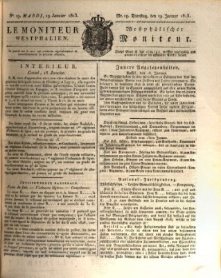 Le Moniteur westphalien = Westphälischer Moniteur (Le Moniteur westphalien) Dienstag 19. Januar 1813