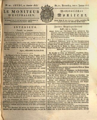 Le Moniteur westphalien = Westphälischer Moniteur (Le Moniteur westphalien) Donnerstag 21. Januar 1813