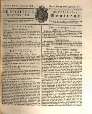 Le Moniteur westphalien = Westphälischer Moniteur (Le Moniteur westphalien) Montag 25. Januar 1813