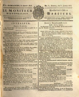 Le Moniteur westphalien = Westphälischer Moniteur (Le Moniteur westphalien) Sonntag 31. Januar 1813