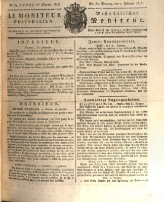 Le Moniteur westphalien = Westphälischer Moniteur (Le Moniteur westphalien) Montag 1. Februar 1813