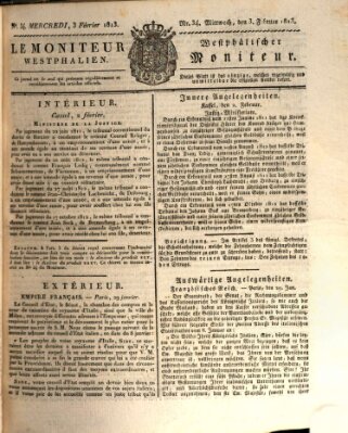 Le Moniteur westphalien = Westphälischer Moniteur (Le Moniteur westphalien) Mittwoch 3. Februar 1813