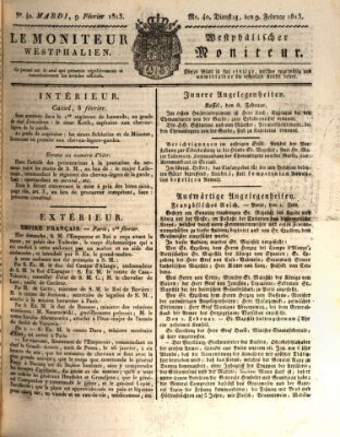 Le Moniteur westphalien = Westphälischer Moniteur (Le Moniteur westphalien) Dienstag 9. Februar 1813