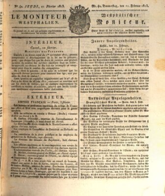 Le Moniteur westphalien = Westphälischer Moniteur (Le Moniteur westphalien) Donnerstag 11. Februar 1813