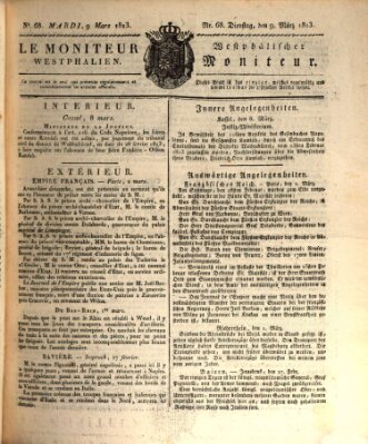 Le Moniteur westphalien = Westphälischer Moniteur (Le Moniteur westphalien) Dienstag 9. März 1813