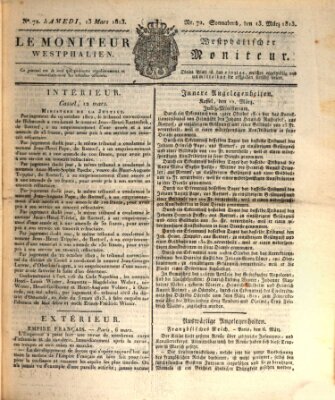 Le Moniteur westphalien = Westphälischer Moniteur (Le Moniteur westphalien) Samstag 13. März 1813