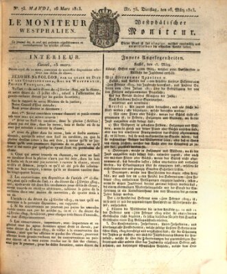 Le Moniteur westphalien = Westphälischer Moniteur (Le Moniteur westphalien) Dienstag 16. März 1813