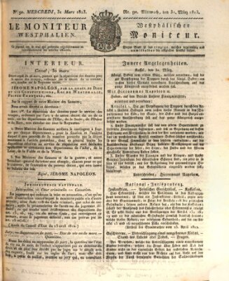 Le Moniteur westphalien = Westphälischer Moniteur (Le Moniteur westphalien) Mittwoch 31. März 1813