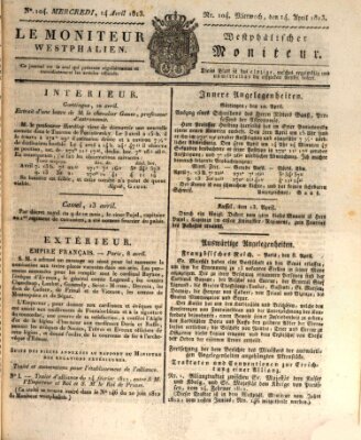 Le Moniteur westphalien = Westphälischer Moniteur (Le Moniteur westphalien) Mittwoch 14. April 1813