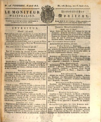 Le Moniteur westphalien = Westphälischer Moniteur (Le Moniteur westphalien) Freitag 16. April 1813